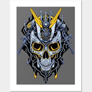 Mecha Skull S01 D48 Posters and Art